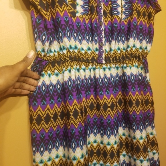 Speed Control | Women's Short Sleeve Geometric Print Dress (Size 3X) - Picture 4 of 8